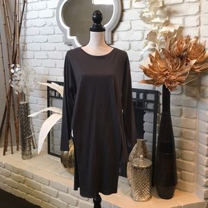 ZARA Deep grey asymmetrical cut top!